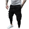 thumbnail image 1 of Timoontee Casual Jogger Drawstring Waist Trousers Fishing Hiking Pants for Men Cargo Pants Sweatpants with Pocket Pull On Pants Lightweight Workwear Straight Leg Black M, 1 of 8