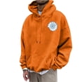 thumbnail image 1 of Timoontee Hooded Sweatshirts for Men Relaxed Fit Hoodies Fall Winter Warm Thick Pullover Casual Tops Lightweight Solid Kangaroo Pocket Sweatshirts Orange XXL, 1 of 4