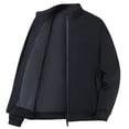 thumbnail image 1 of Timoontee Jacket for Men Daily Casual Jacket Outdoor Travel Jacket Long Sleeve Stand Collar Jacket Solid Full Zip Jacket with Zip Pocket Black XL, 1 of 8