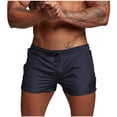 thumbnail image 1 of Timoontee Men Athletic Shorts Shorts Metal Zipper Functional Pockets Solid Color Durable for Hiking Camping Lightweight Blue M, 1 of 5
