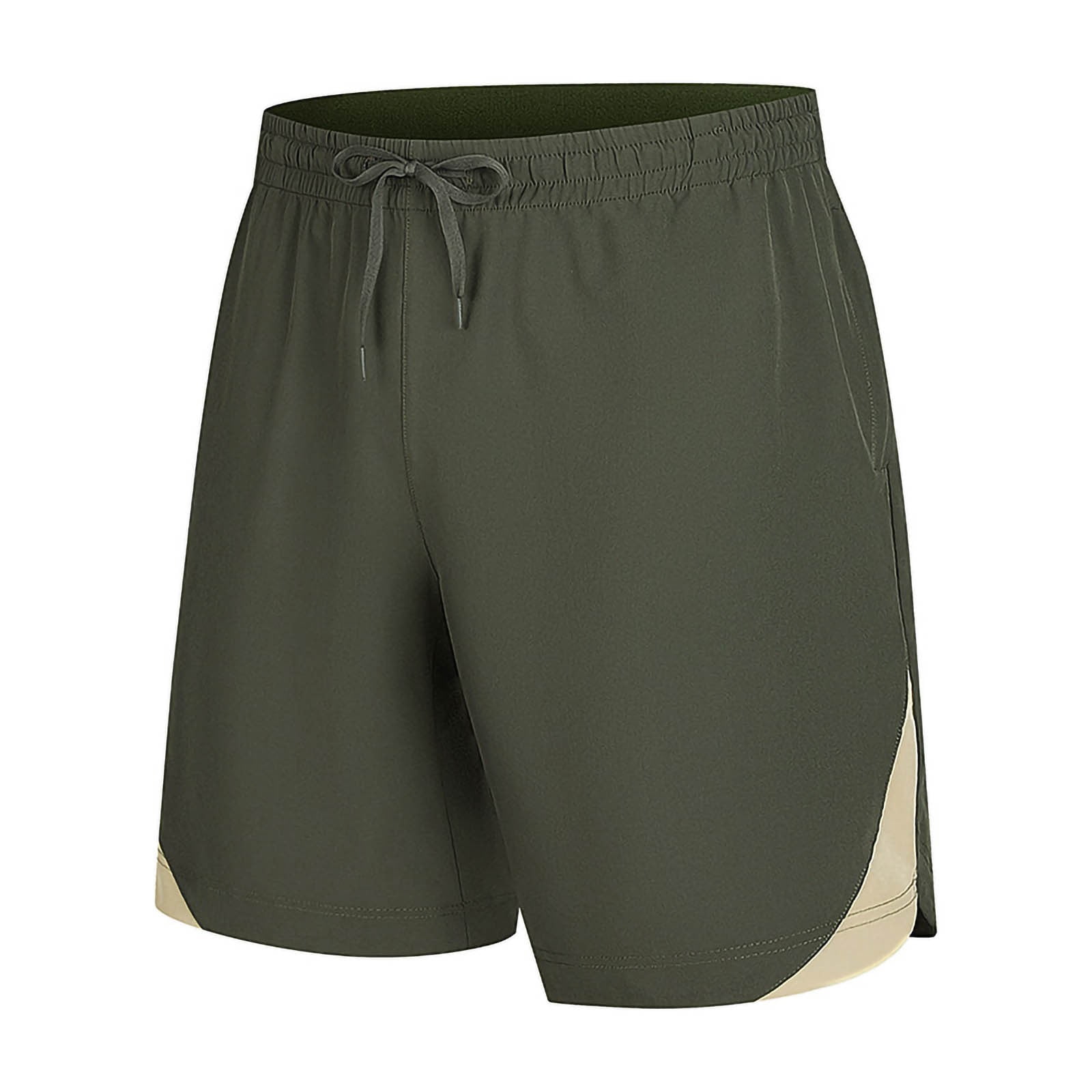 Men Beach Shorts Quick Dry Performance Fabric Stretchy Comfort for Daily Casual Versatile Styling Options Green M