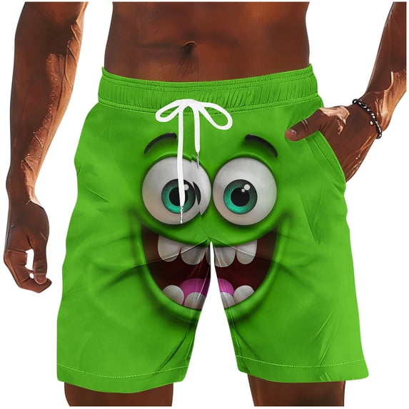 Timoontee Men Cargo Shorts Beach Shorts Drawstring Stretchy Elastic Waist Versatile for Beach Vacation Wrinkle Resistant Green XL