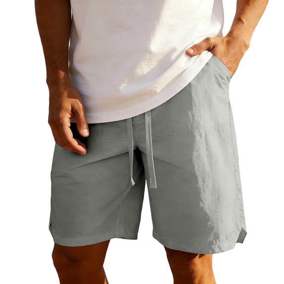 Timoontee Men Casual Shorts Stretchy Elastic Waist Quick Dry Performance Fabric for Everyday Use Easy Care Machine Washable Gray XXL