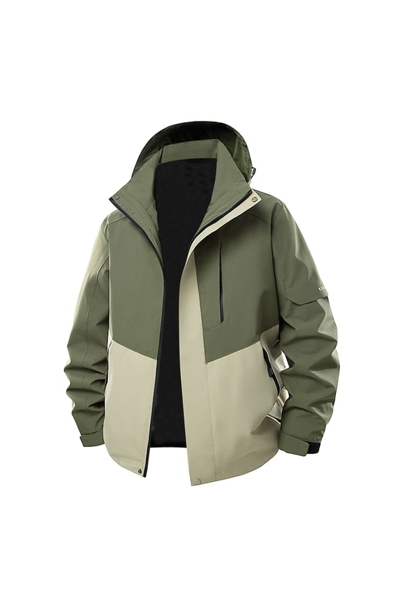 Men's Athletic Jacket Outdoor Runnning Workout Windbreaker Casual Long Sleeve Zip Up Jacket Solid Zip Pocket Outerwear Jacket Fall Winter Outfits Army Green M