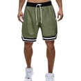 thumbnail image 1 of Timoontee Men's Athletic Shorts Regular Length Stretchy Waist Zippered Pockets Moisture Wicking Suitable For Beach Vacations Green XXXL, 1 of 3