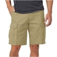 thumbnail image 1 of Timoontee Men's Cargo Shorts Mid Thigh Fit Adjustable Waist Multiple Storage Pockets Ventilated Design Great Beige XXL, 1 of 6