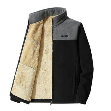 GIPQJK Plus Size Winter Coats for Men 6x-7x Usa Flag Print Thick Sherpa ...