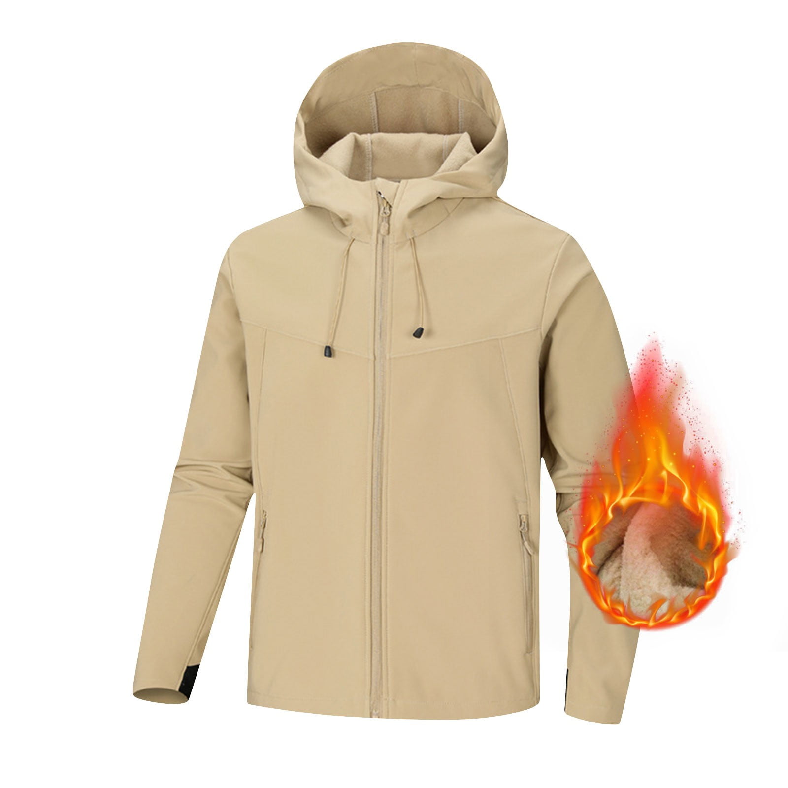 Timoontee Men's Cold Weather Coats Fall Winter Fleece Lined Warm ...