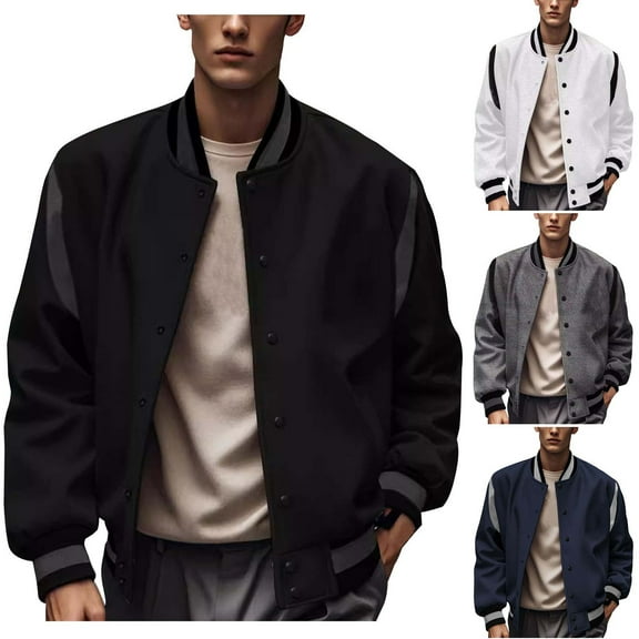 Timoontee Men's Fashion Vintage Jacket Lightweight Fall Long Sleeve Lapel Jacket Coat Solid Button Down Outerwear Daily Casual Jacket Wine XXL