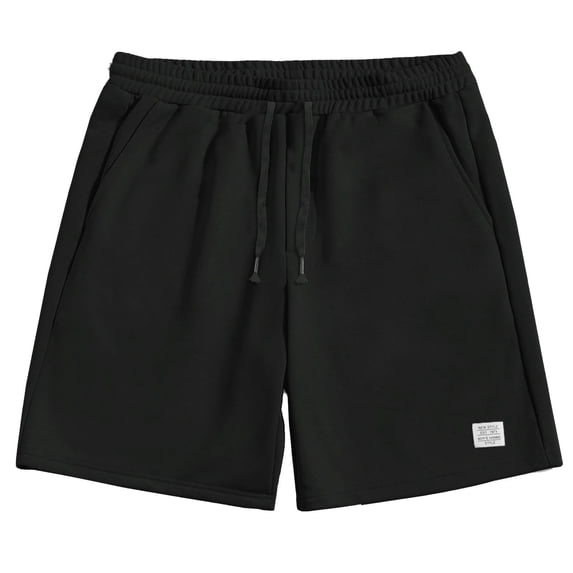 Timoontee Men's Fitness Shorts Mid Thigh Fit Adjustable Waist Multiple Storage Pockets Breathable Fabric Perfect For Gym Training Black XXL