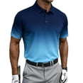 thumbnail image 1 of Timoontee Men's Gradient Printed Button Casual Short Sleeved Lapel Shirt Blue XXXXL, 1 of 5