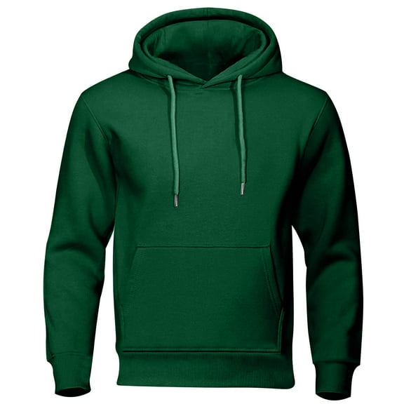 Timoontee Men's Hooded Sweatshirts Casual Long Sleeve Fleece Pullover Tops Fall Winter Thermal Warm Hoodies Solid Pockets Athletic Sweatshirts for Hiking Running Workout Army Green XXXL
