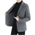 thumbnail image 1 of Timoontee Men's Jacket Daily Business Casual Suit Jacket Long Sleeve Notched Collar Single Breasted Jacket Casual Stylish Overcoat Gray XXXXL, 1 of 6