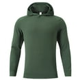 thumbnail image 1 of Timoontee Men's Lightweight Athletic Hooded Sweatshirts Long Sleeve Pullover Tops Outdoor Casual Workout Sweatshirts Solid Hoodies Green XXL, 1 of 6