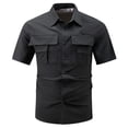 thumbnail image 1 of Timoontee Men's Short Sleeve Basic T Shirt Breathable Fabric Moisture Wicking Crew Neck Pocket Detail Versatile Style For Black L, 1 of 8