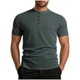 thumbnail image 1 of Timoontee Men's Short Sleeve Basic T Shirt Breathable Fabric Moisture Wicking Crew Neck V Neck Great For Multiple Quick Dry Gray M, 1 of 6