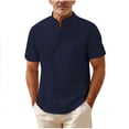 thumbnail image 1 of Timoontee Men's Short Sleeve Basic T Shirt Breathable Fabric Moisture Wicking Crew Neck V Neck High Quality Quick Dry Blue XL, 1 of 6
