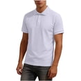 thumbnail image 1 of Timoontee Men's Short Sleeve Basic T Shirt Breathable Fabric Moisture Wicking Lapel Collar Crew Neck High Quality Quick Dry White XXL, 1 of 8