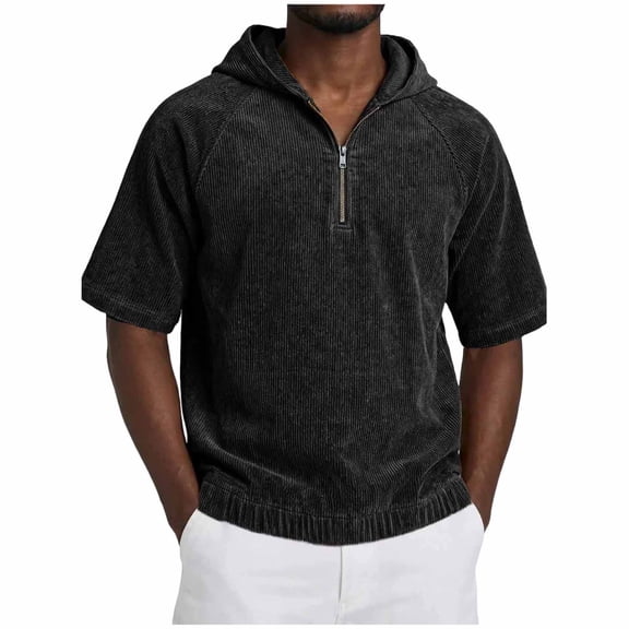Timoontee Men's Short Sleeve Basic T Shirt Breathable Fabric Moisture Wicking Lapel Collar V Neck Great For Comfortable Fit All Day Long Black XXL