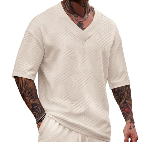 Timoontee Men's Short Sleeve Basic T Shirt Breathable Fabric Moisture Wicking V V Neck Crew Neck Essential Addition Quick Dry Yellow XXL