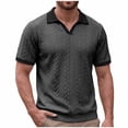 thumbnail image 1 of Timoontee Men's Short Sleeve Basic T Shirt Breathable Fabric Moisture Wicking V V Neck Crew Neck Versatile Style For Gray XL, 1 of 9