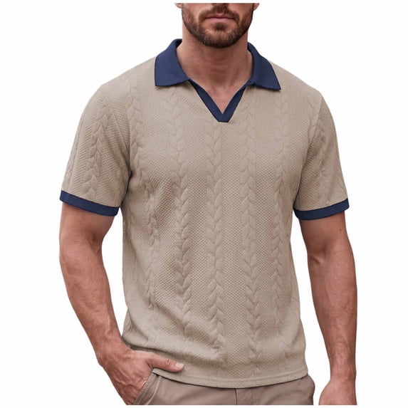 Timoontee Men's Short Sleeve Basic T Shirt Breathable Fabric Moisture Wicking V V Neck Crew Neck Versatile Style For Yellow M