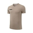 thumbnail image 1 of Timoontee Men's Short Sleeve Basic T Shirt Moisture Wicking Quick Dry Crew Neck Crew Neck V Neck Easy To Match With Breathable Fab Yellow L, 1 of 5