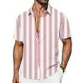 thumbnail image 1 of Timoontee Men's Short Sleeve Printed T Shirt Breathable Fabric Moisture Wicking V Neck Crew Neck Great For Multiple Quick Dry Pink XXL, 1 of 7