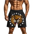 thumbnail image 1 of Timoontee Men's Swim Trunks Elastic Waist Drawstring Summer Beach Shorts Animal Graphic Print Shorts Lightweight Board Shorts Hawaiian Bathing Suits Dark Gray XXL, 1 of 9