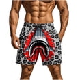 thumbnail image 1 of Timoontee Men's Swim Trunks Elastic Waist Drawstring Summer Beach Shorts Animal Graphic Print Shorts Lightweight Board Shorts Hawaiian Bathing Suits Gray L, 1 of 9