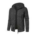 thumbnail image 1 of Timoontee Men's Warm Coat Casual Comfy Hoodie Jacket Outdoor Hiking Workout Jacket Solid Zip Up Jacket Coat Fall Winter Fashion Clothes Dark Gray L, 1 of 4