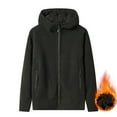 thumbnail image 1 of Timoontee Men's and Women's Sherpa Lined Hoodies Fleece Lined Thickened Winter Thermal Coat Casual Solid Zip Up Outerwear Coat with Zip Pocket Black XXL, 1 of 5