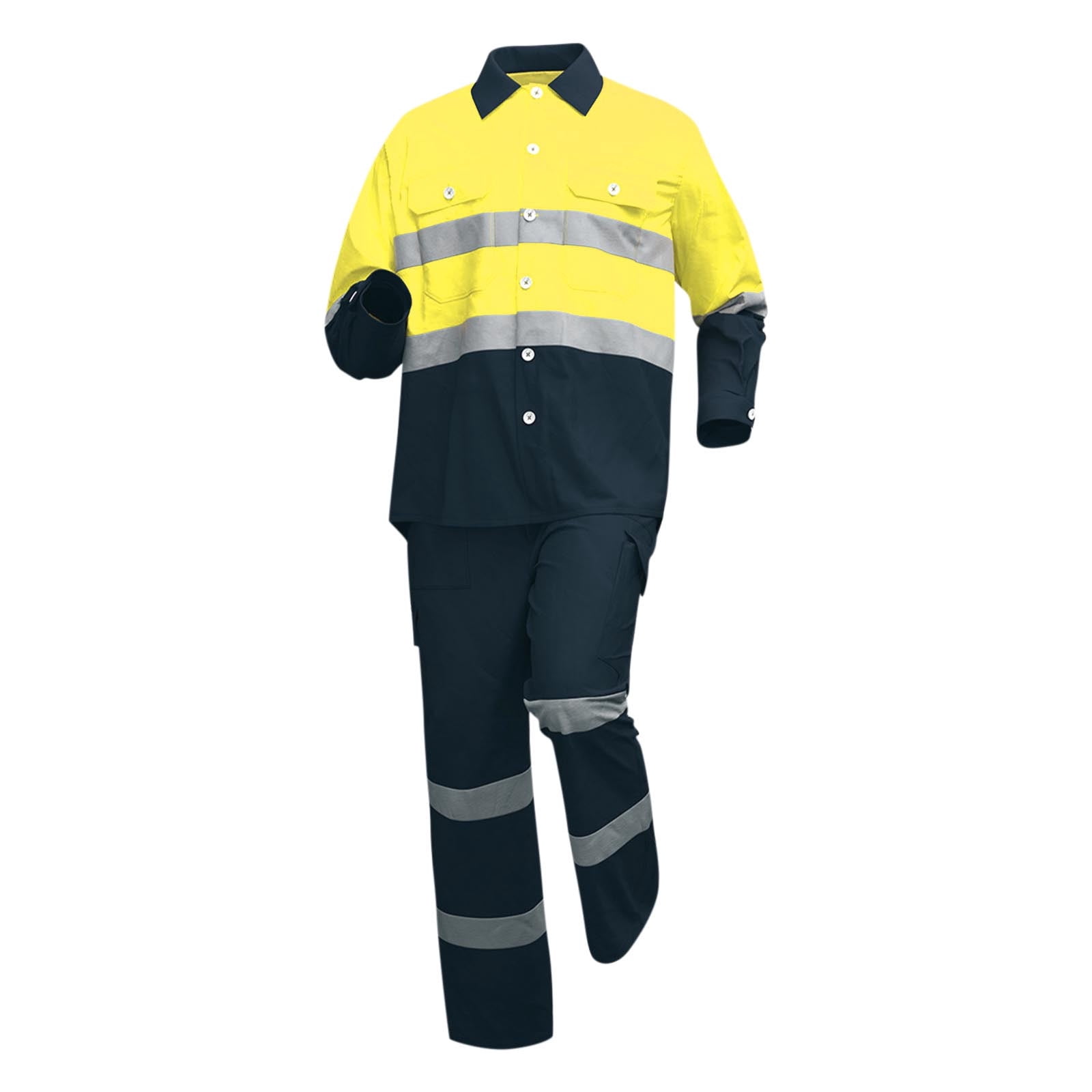 Timoontee Men's Work Uniform Sets 2 Piece Outfits Set Long Sleeve ...