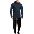 thumbnail image 1 of Timoontee Men's Zip Up Sweatshirts 2 Piece Tracksuit Set Outfit Long Sleeve Hoodies with Drawstring Elastic Waist Sweatpants Relaxed Fit Casual Clothes Navy S, 1 of 8