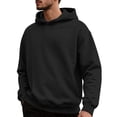 thumbnail image 1 of Timoontee Mens Hoodies Fall Long Sleeve Pullover Sweatshirts Spring Tops Baggy Casual Athletic Sweatshirts for Hiking Jogging Black XXXL, 1 of 6