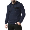 thumbnail image 1 of Timoontee Mens Hoodies Fall Sweatshirts Long Sleeve Quarter Zip Pullover Tops Spring Tops Casual Athletic Sweatshirts for Hiking Jogging Navy XXXL, 1 of 6