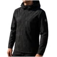 thumbnail image 1 of Timoontee Rain Jacket for Men Casual Hooded Windbreaker Outdoor Waterproof Workout Jacket Color Block Full Zip Jacket with Zip Pockets Black XXL, 1 of 5