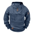 thumbnail image 1 of Timoontee Tactical Sweatshirts Men Outdoor Military Sweatshirts Casual Long Sleeve Lightweight Tops Workwear Sweatshirts Solid Zip Up Hoodies Blue S, 1 of 4