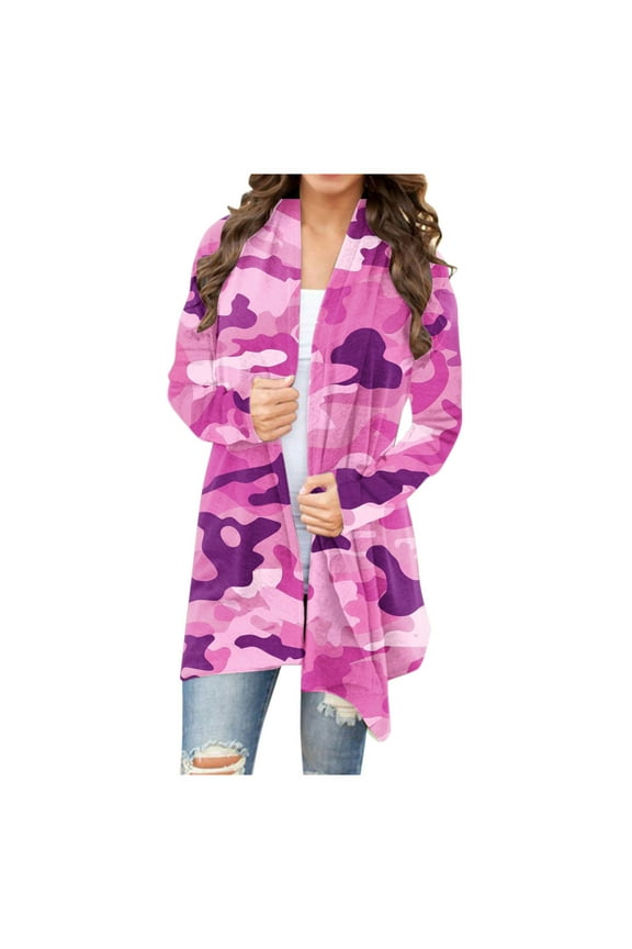 Women's Breast Cancer Cardigans Novelty Graphic Cancer Awareness Shirts for Girls Fashion Soft Homewear Top Clothes Pink 6