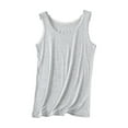 thumbnail image 1 of Timoontee Womens Lace Trim Camisoles Scoop Neck Tank Top Solid Color Sleeveless T-Shirt Classy Trendy Comfy Fit Lightweight Vacation Business Basic Tops Gray XXL, 1 of 3