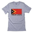 thumbnail image 1 of Timor Leste Flag - Special Vintage Edition Men's Grey T-Shirt, 1 of 2