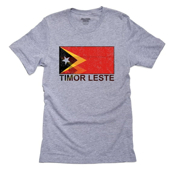 Timor Leste Flag - Special Vintage Edition Men's Grey T-Shirt