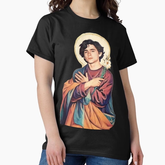 Timothee Chalamet Saint/God Sticker H4911, for Unisex – Extended Sizes Up to 5XL