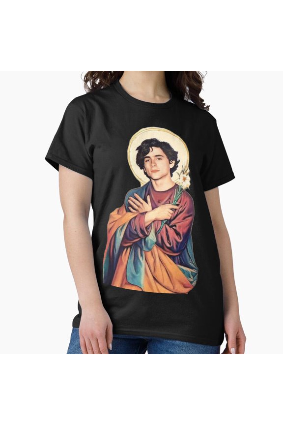 Timothee Chalamet Saint/God Sticker H4911, for Unisex – Extended Sizes Up to 5XL