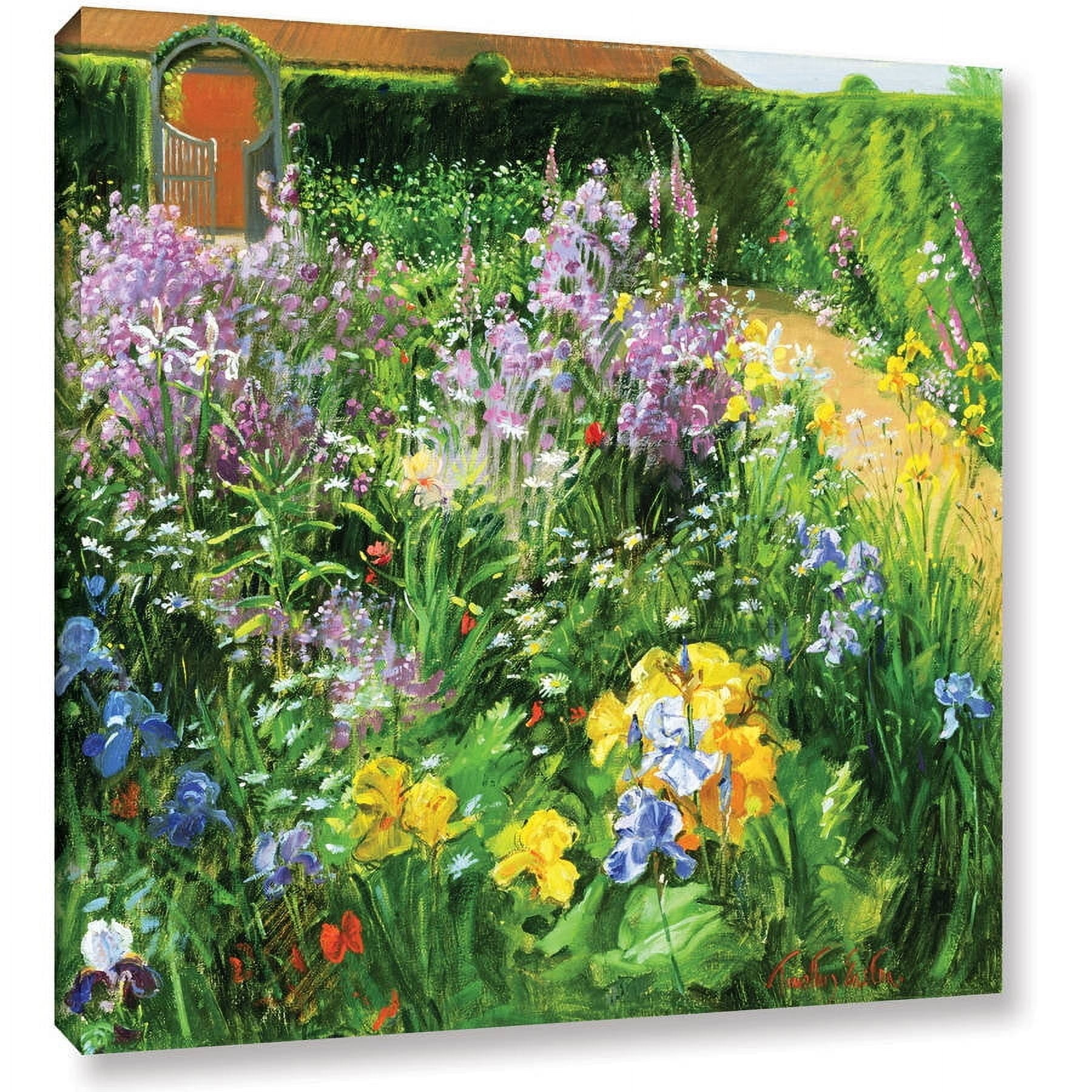 Timothy Easton "Sweet Rocket, Foxgloves And Irises" Gallery-Wrapped Canvas Wall Art