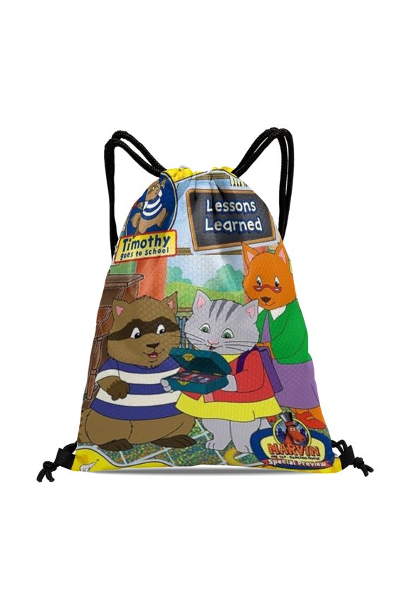Timothy Goes to School Drawstring Backpack Bag Party Favors Goodies Merch Gym Waterproof Swimming Beach Fans