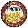 thumbnail image 1 of Timothy's Man Cave 12" Round Metal Sign Kitchen Bar Wall Décor 200120035448, 1 of 1