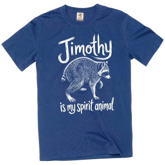 Timothy viral Raccoon Animal T-Shirt: Men's Graphic Tee (Large Navy Blue)