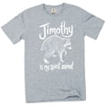 thumbnail image 1 of Timothy viral Raccoon Animal T-Shirt: Men's Graphic Tee (Small Grey), 1 of 6
