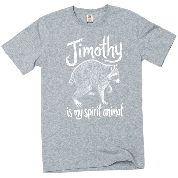 Timothy viral Raccoon Animal T-Shirt: Men's Graphic Tee (Small Grey)